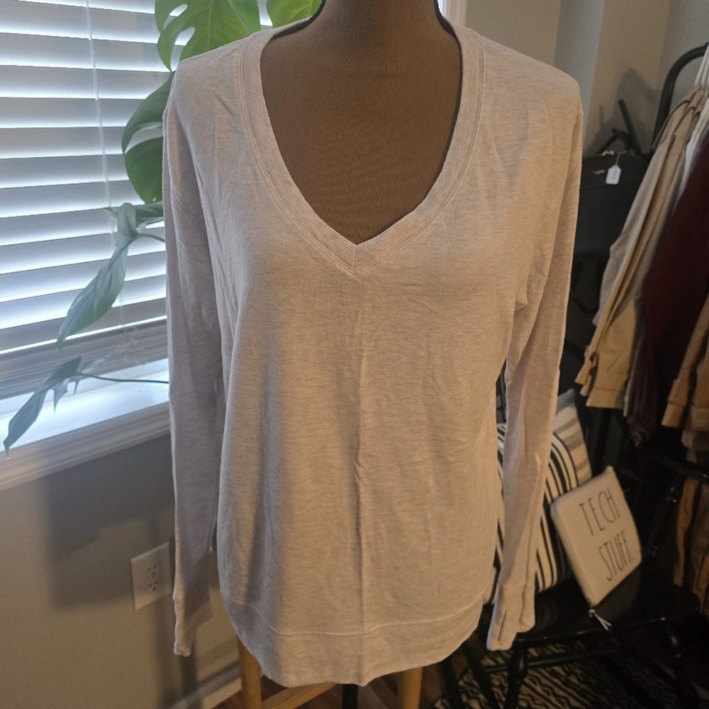 Athleta Coastal Luxe V-Neck Sweatshirt